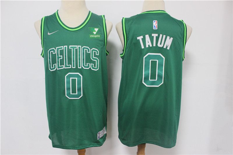 Men Boston Celtics 0 Tatum Green 2021 Nike Playoff bonus NBA Jersey